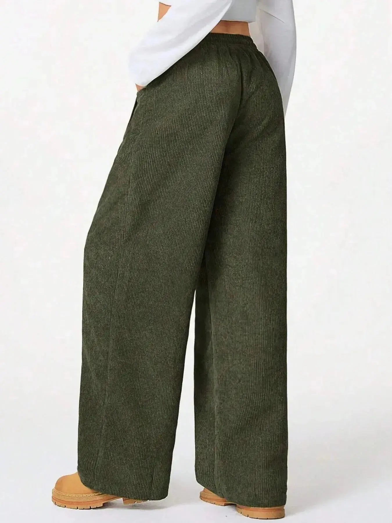 Drawstring Wide Leg Pants - Plush Fashion Hub