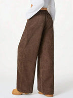 Drawstring Wide Leg Pants - Plush Fashion Hub