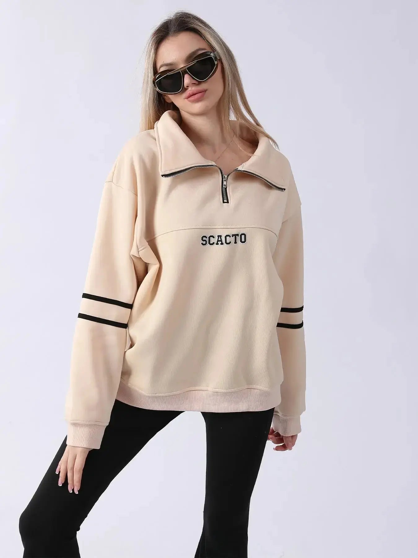 Women's Long Sleeved Sweatshirt - Plush Fashion Hub