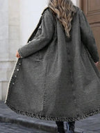 Sherpa Lined Longline Denim Jacket - Plush Fashion Hub