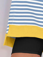 Notched Long Sleeve Oversized Sweatshirt - Plush Fashion Hub