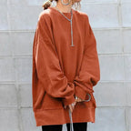 Women's Pullover Round Neck Loose Sweater - Plush Fashion Hub