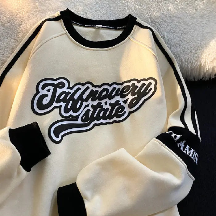 Women's Retro Crew Neck Long-sleeved Sweater - Plush Fashion Hub