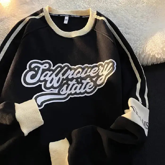 Women's Retro Crew Neck Long-sleeved Sweater - Plush Fashion Hub