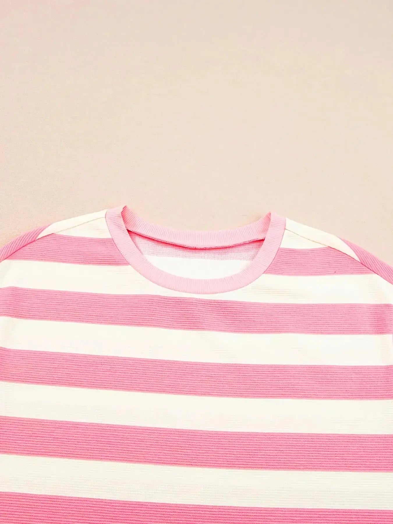Stripe Cap Sleeve Pocketed Shift Dress - Plush Fashion Hub