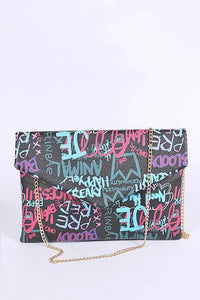 “Word Up” Envelope Clutch Bag OyeraCharisma