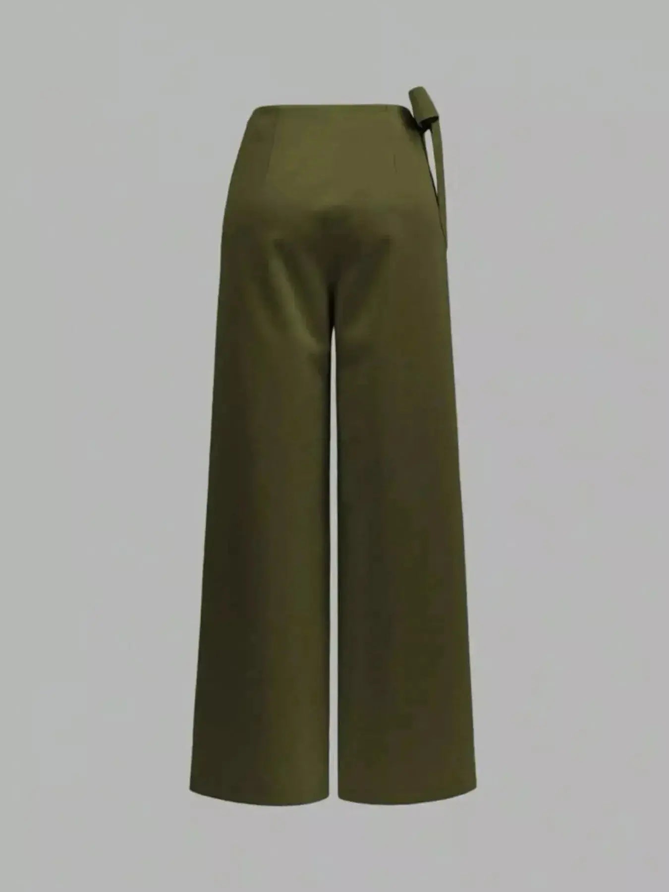 Wrap Waist Wide Leg Pants - Plush Fashion Hub