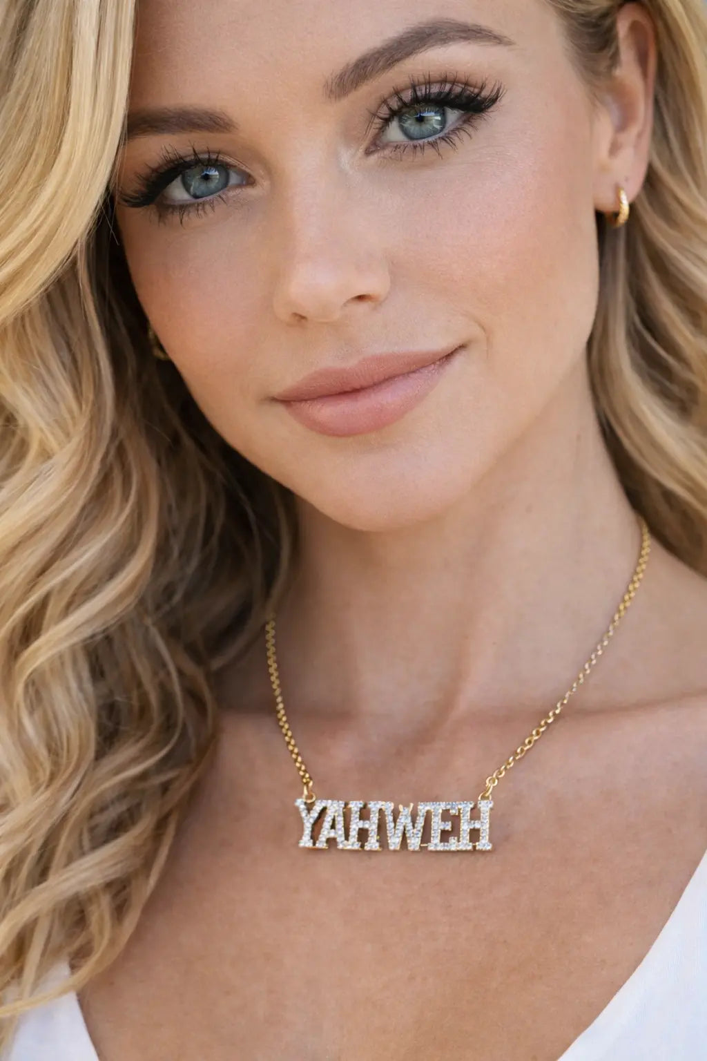 YAHWEH Cubic Zirconia 18k necklace Plush Fashion Hub
