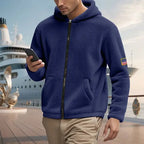 Zipper Hooded Sweatshirt Loose Double-sided Sweater - Plush Fashion Hub