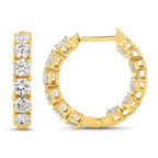 3.08 Carat Genuine Lab Grown Diamond 14K Yellow Gold Earrings Bids.com