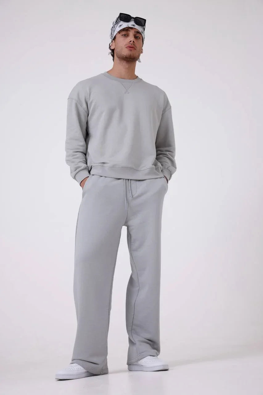 Unisex Baggy Fit Oversize Sweatshirt & Jogger Set - Heavyweight Tracksuit - Plush Fashion Hub