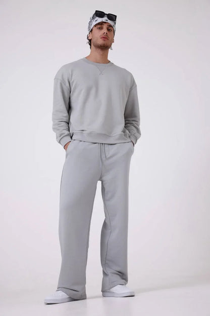 Unisex Baggy Fit Oversize Sweatshirt & Jogger Set - Heavyweight Tracksuit - Plush Fashion Hub