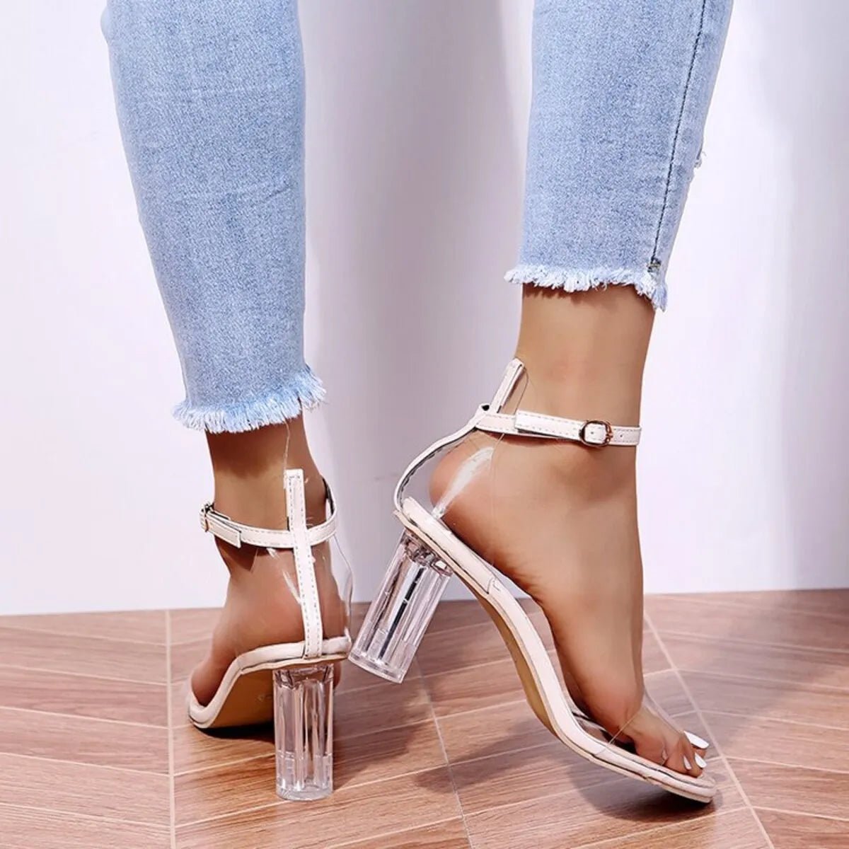 Block Heel Ankle Strap Sandals - Plush Fashion Hub