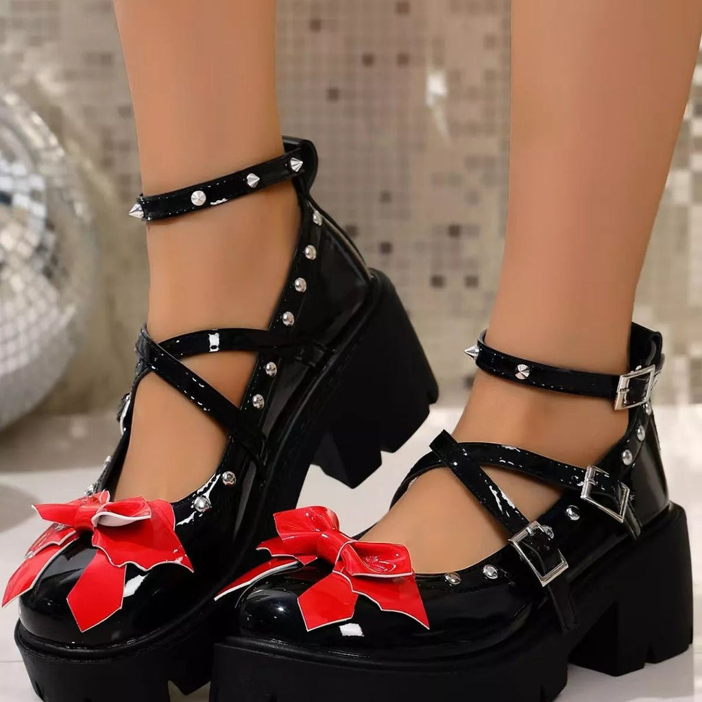 Bow Decor Mary Jane Loafers - Plush Fashion Hub