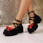 Bow Decor Mary Jane Loafers - Plush Fashion Hub