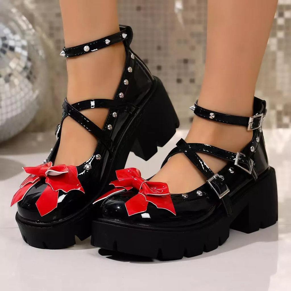Bow Decor Mary Jane Loafers - Plush Fashion Hub