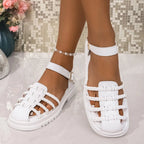 Braided Ankle Strap Sandals - Plush Fashion Hub