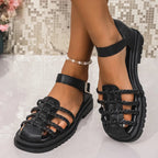 Braided Ankle Strap Sandals - Plush Fashion Hub