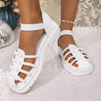 Braided Ankle Strap Sandals - Plush Fashion Hub