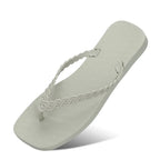 Braided Strap Beach Toe Post Slippers - Plush Fashion Hub