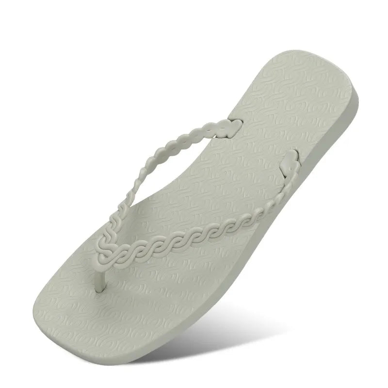 Braided Strap Beach Toe Post Slippers - Plush Fashion Hub