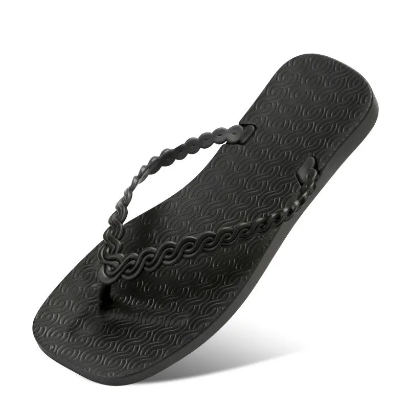 Braided Strap Beach Toe Post Slippers - Plush Fashion Hub