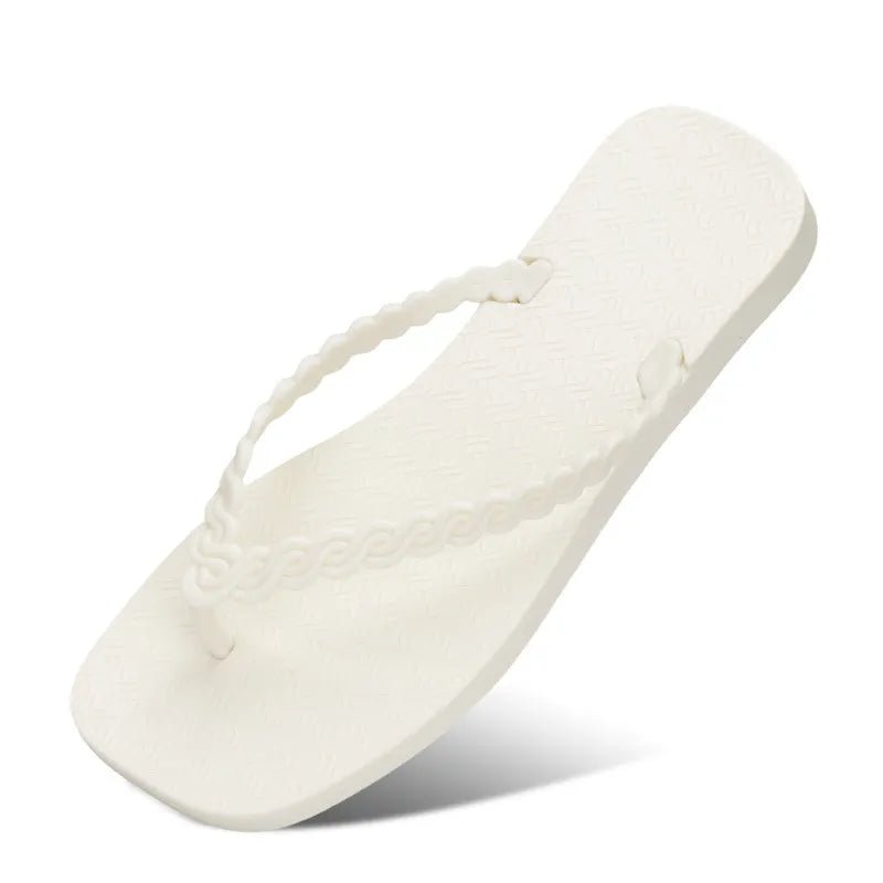 Braided Strap Beach Toe Post Slippers - Plush Fashion Hub