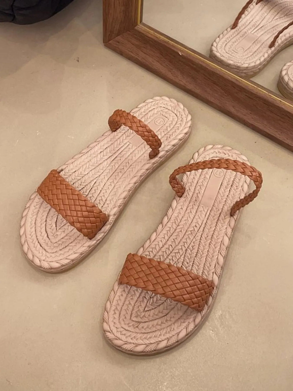 Braided Strap Espadrille Sandals - Plush Fashion Hub