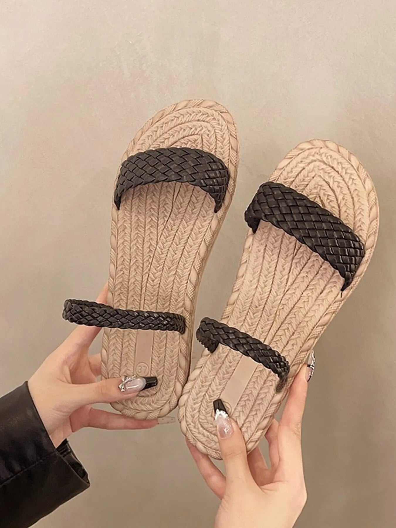 Braided Strap Espadrille Sandals - Plush Fashion Hub