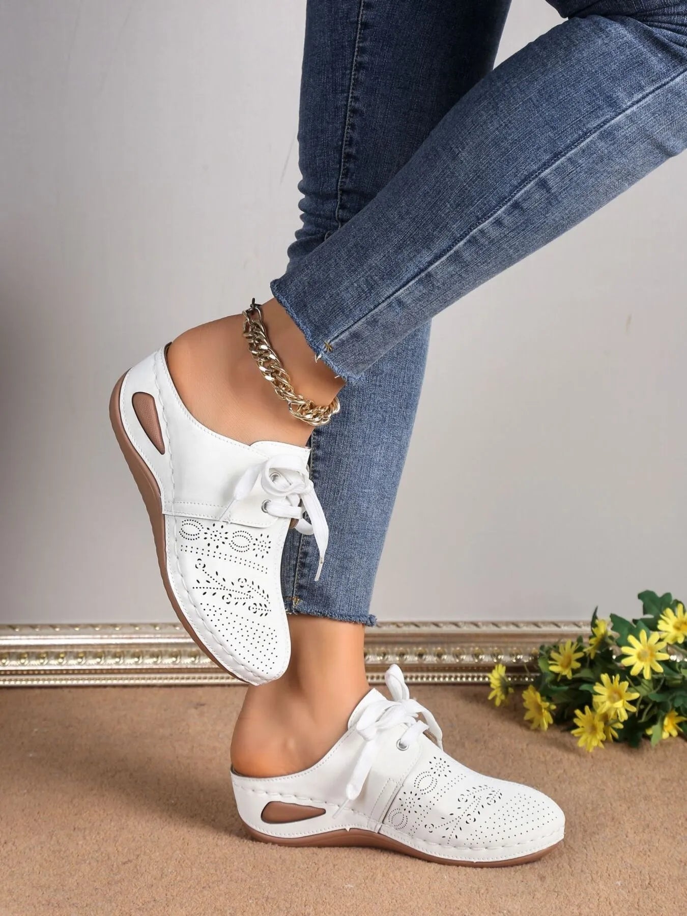 Breathable Lace - Up Slip - Ons - Plush Fashion Hub