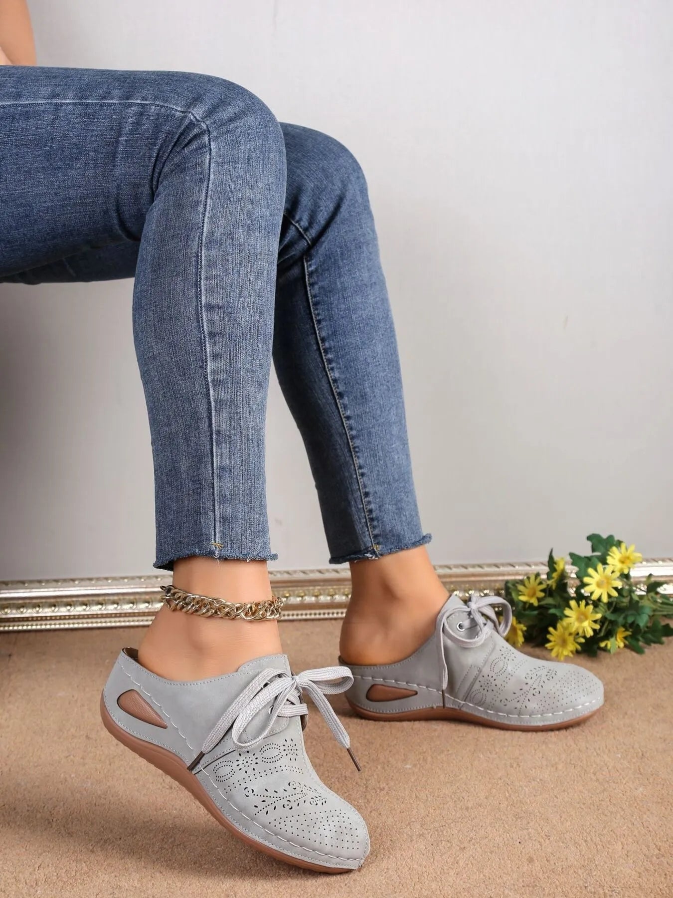 Breathable Lace - Up Slip - Ons - Plush Fashion Hub