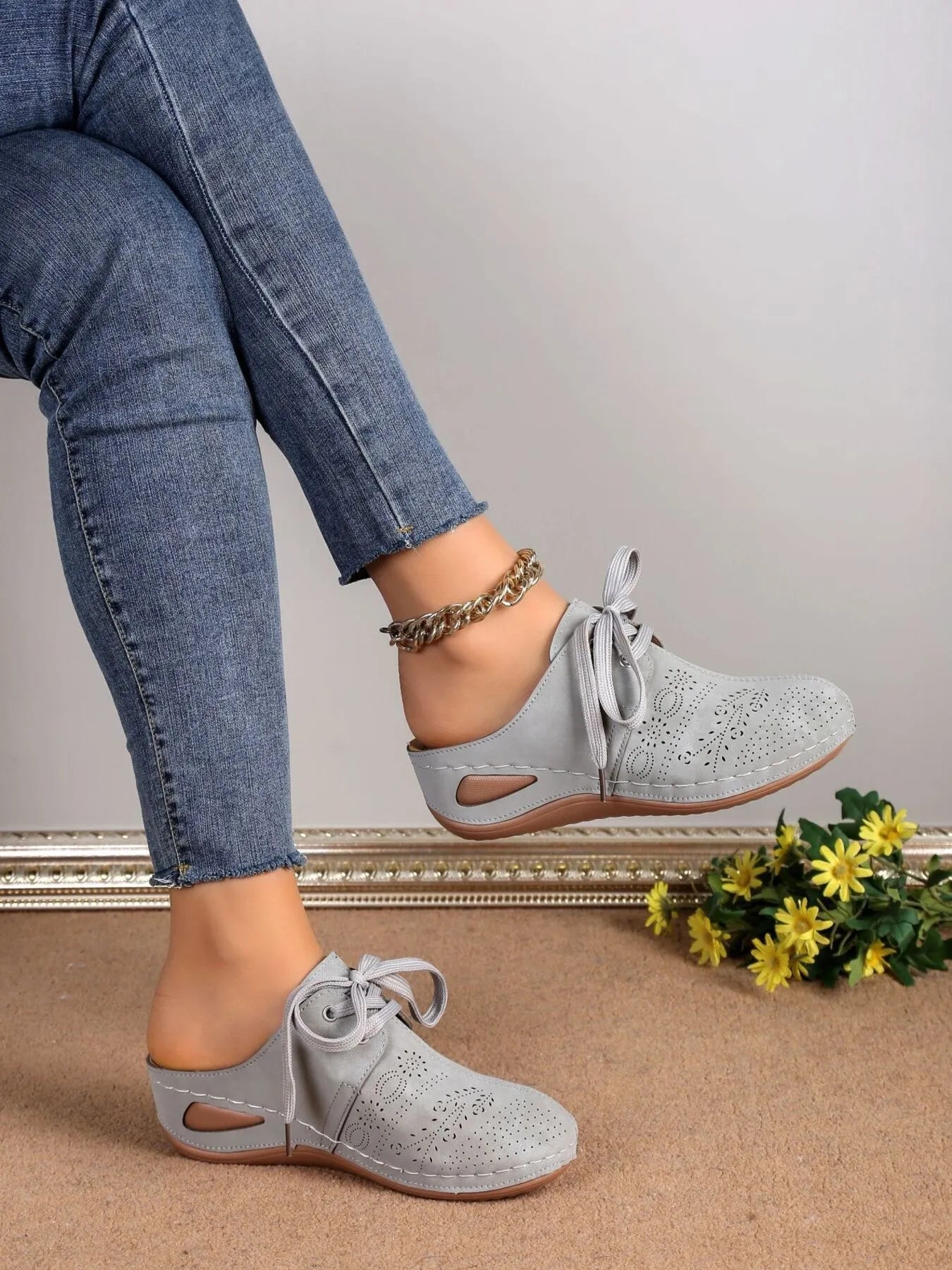 Breathable Lace - Up Slip - Ons - Plush Fashion Hub