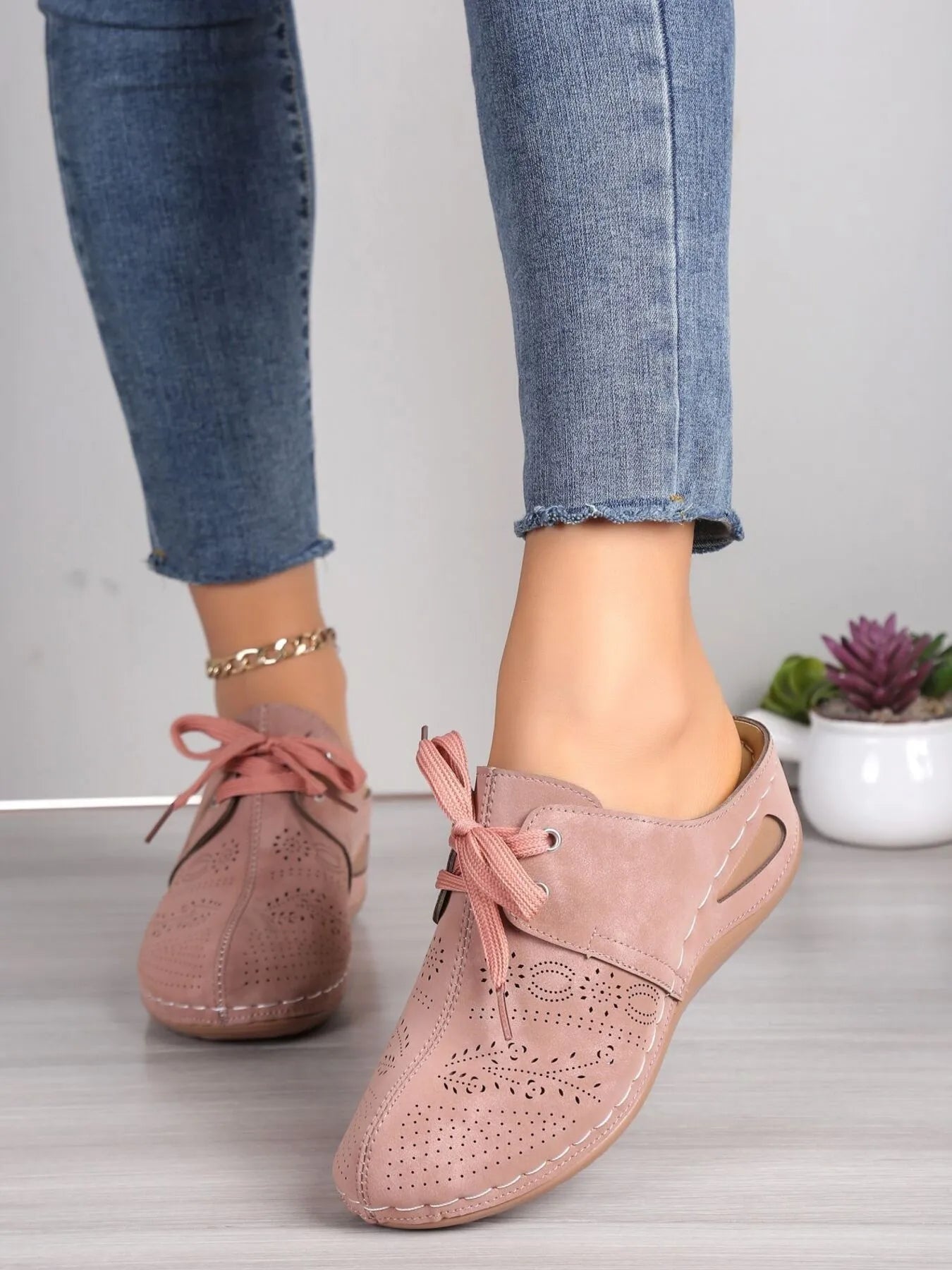 Breathable Lace - Up Slip - Ons - Plush Fashion Hub