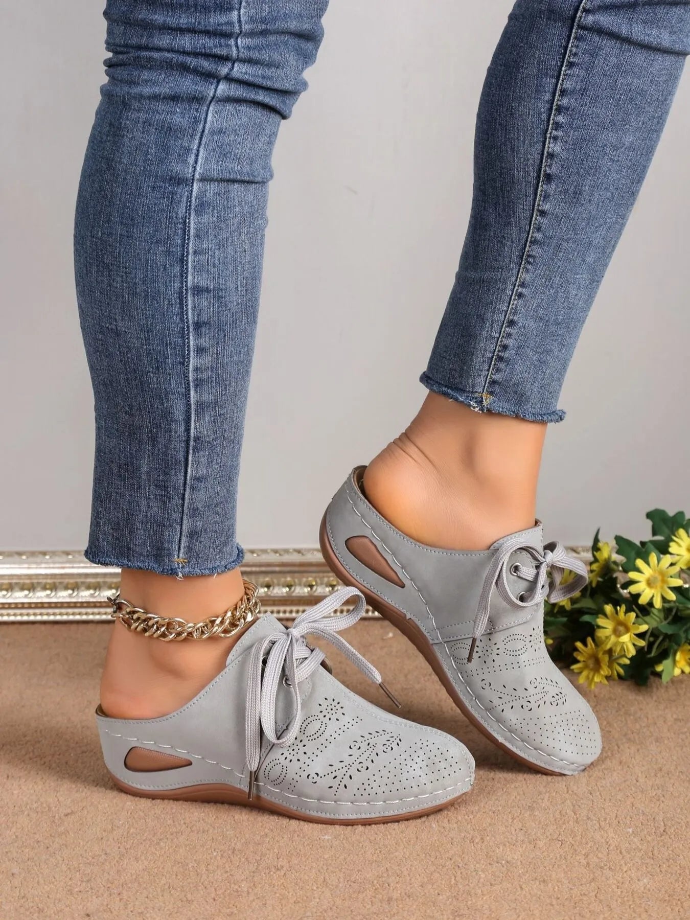 Breathable Lace - Up Slip - Ons - Plush Fashion Hub