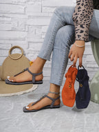 Casual Ankle Strap Toe Post Sandals - Plush Fashion Hub