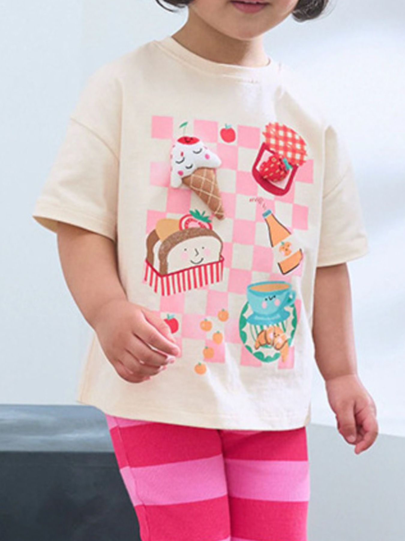 Children's Cartoon Food Short Sleeve T-Shirt - Plush Fashion Hub