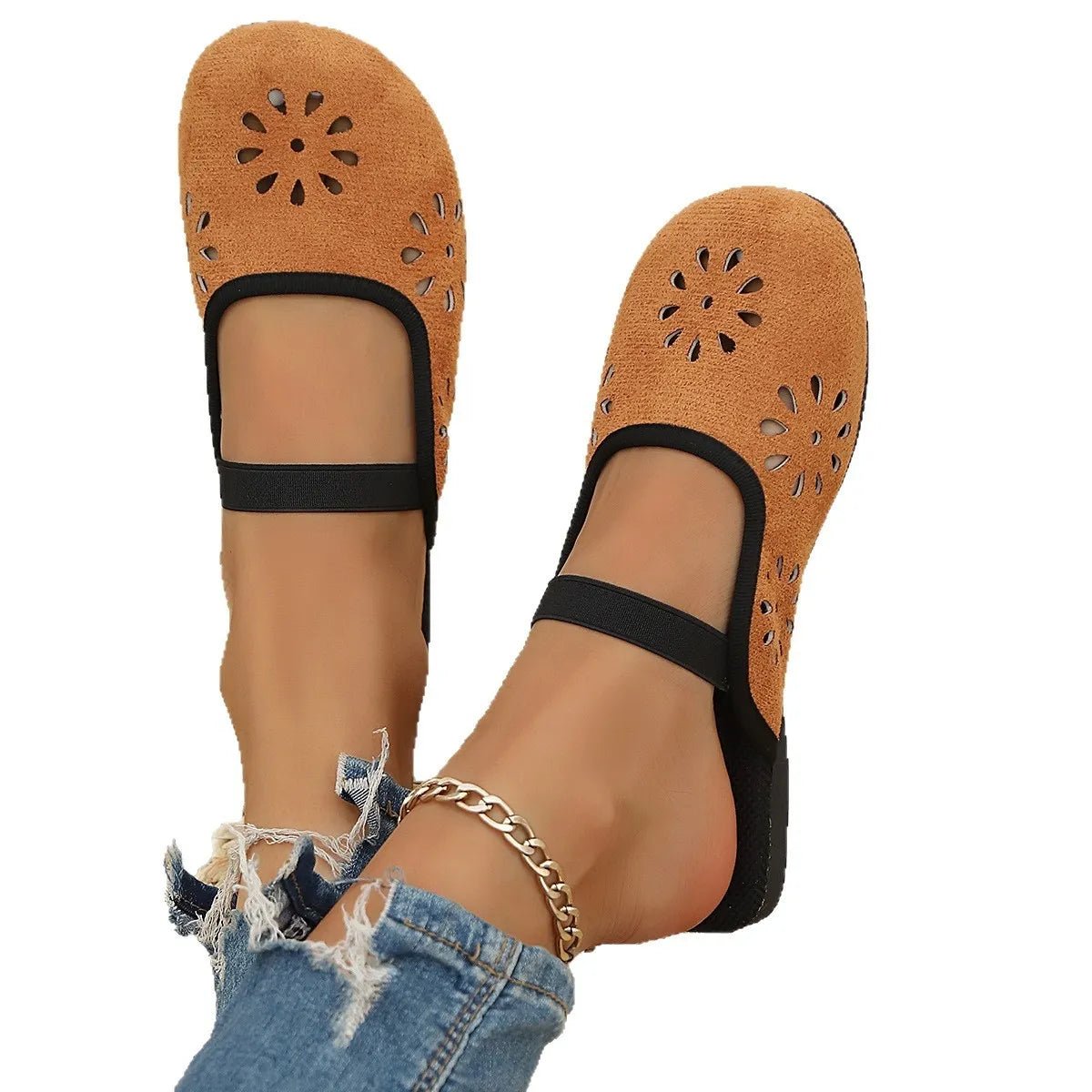 Cutout Round Toe Slip - Ons - Plush Fashion Hub