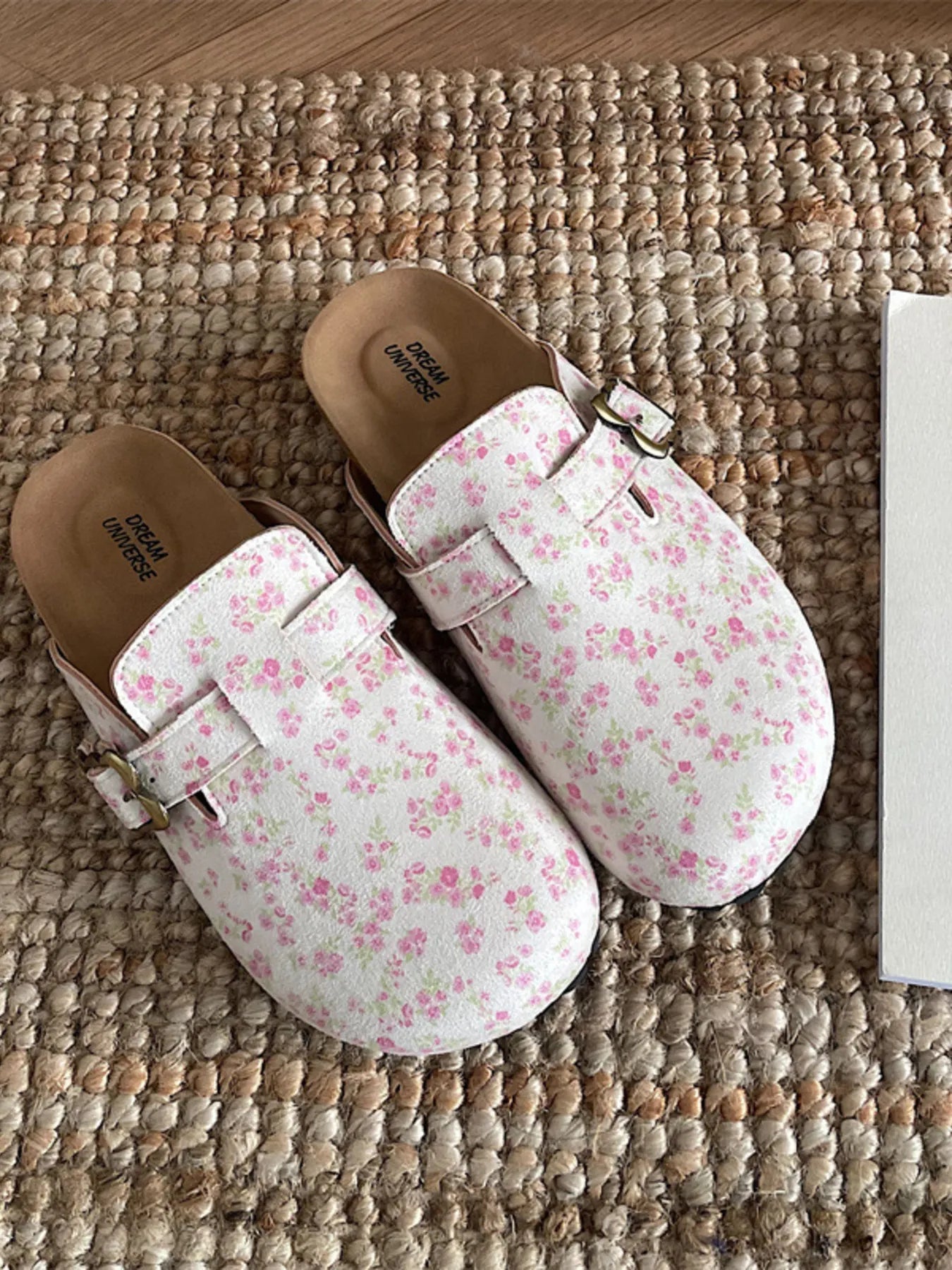 Floral Pattern Round Toe Slip - Ons - Plush Fashion Hub
