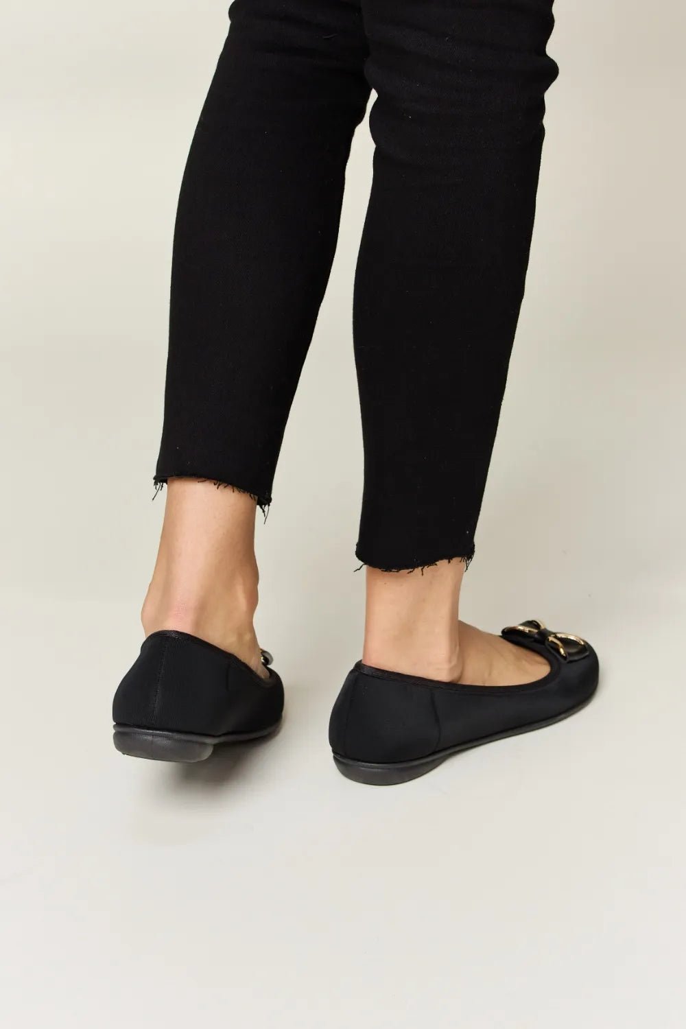 Forever Link Metal Buckle Flat Loafers - Plush Fashion Hub