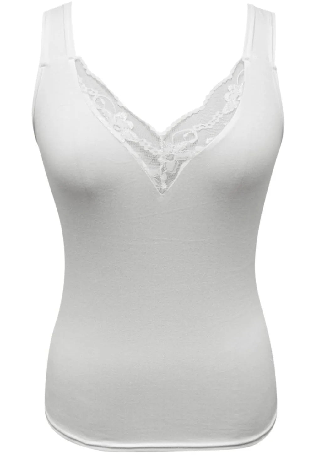 Full Size Lace Detail V - Neck Tank Plus Size - Plush Fashion Hub