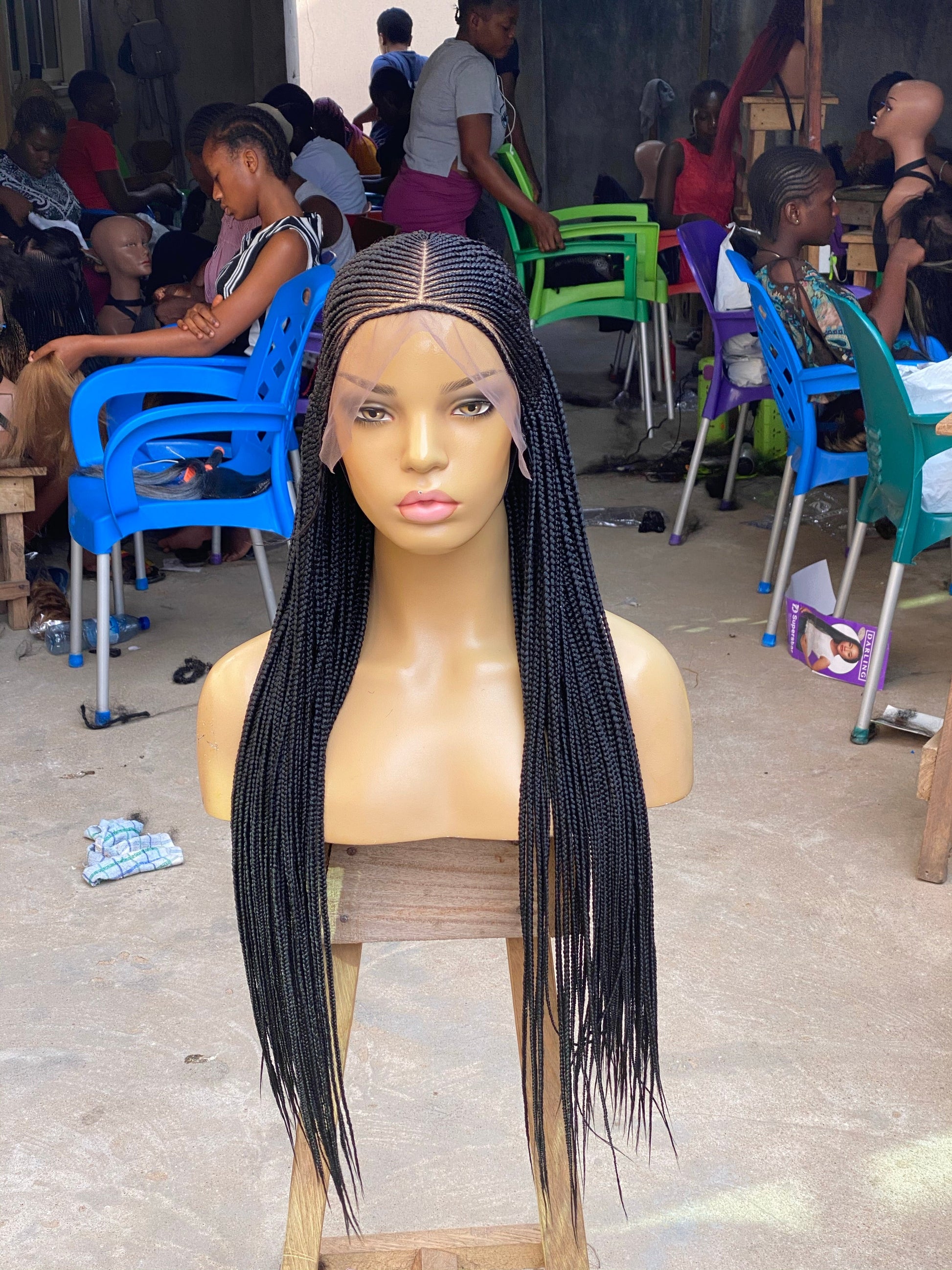 Cornrow Braid Wig - 13x6 Lace Frontal - Laraba Poshglad Braided Wigs