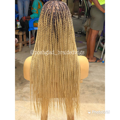 Scalp-looking Knotless Braid Wig, Full Lace, color 22 Poshglad Braided Wigs