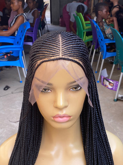 Cornrow Braid Wig - 13x6 Lace Frontal - Laraba Poshglad Braided Wigs