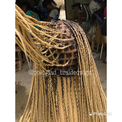 Scalp-looking Knotless Braid Wig, Full Lace, color 22 Poshglad Braided Wigs