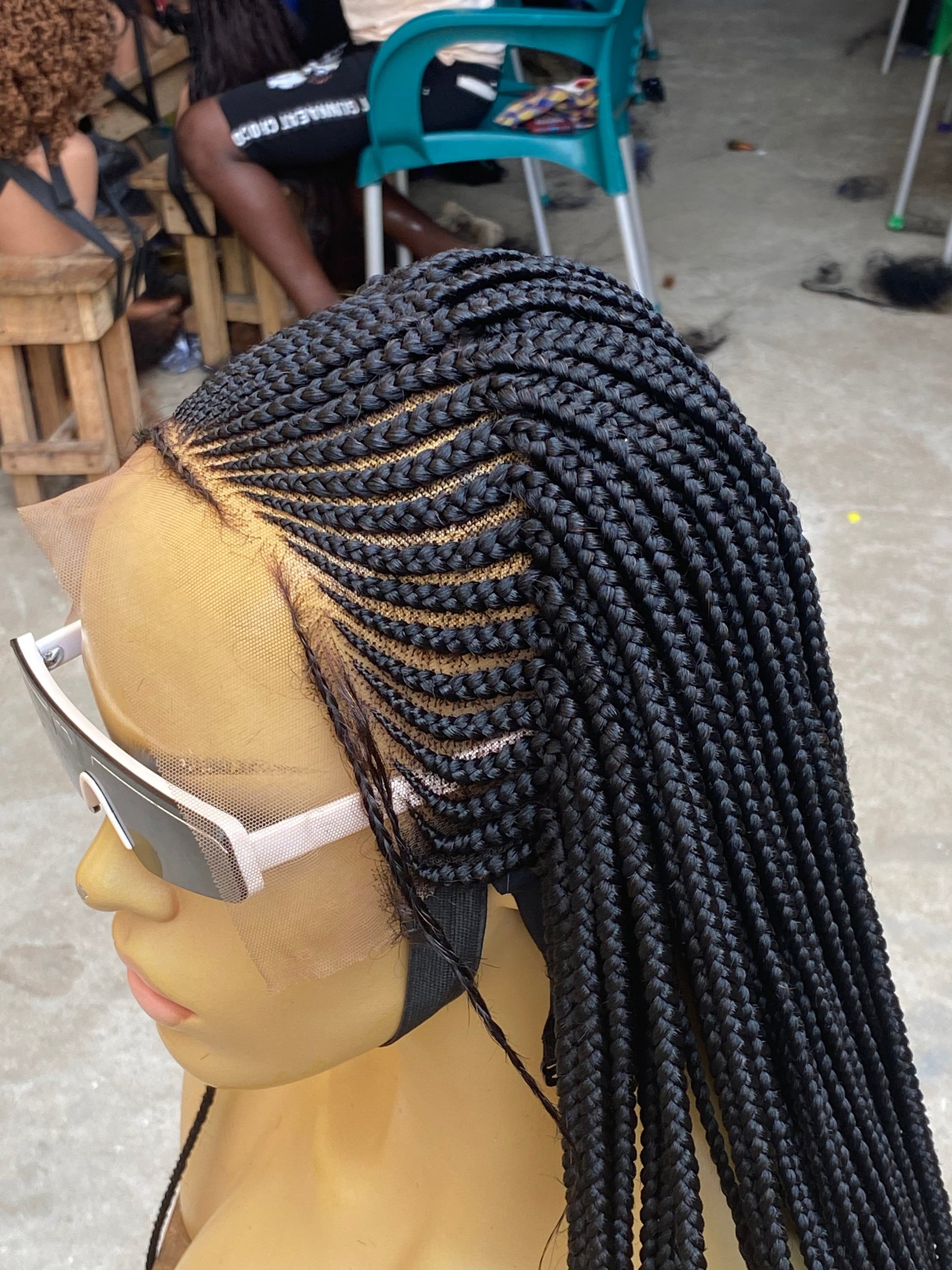 Cornrow Braid Wig - 13x6 Lace Frontal - Laraba Poshglad Braided Wigs
