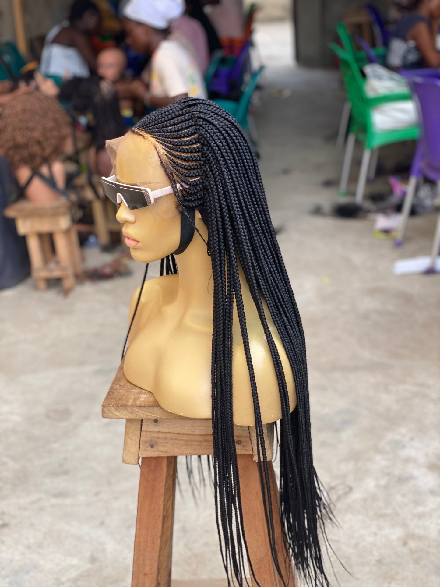 Cornrow Braid Wig - 13x6 Lace Frontal - Laraba Poshglad Braided Wigs
