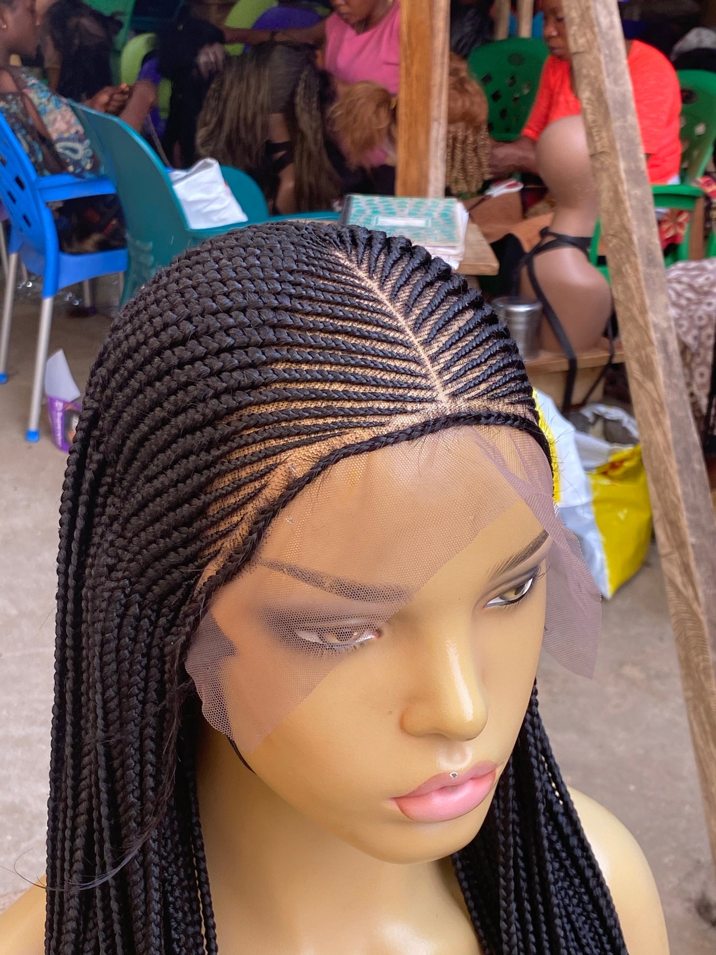 Cornrow Braid Wig - 13x6 Lace Frontal - Laraba Poshglad Braided Wigs