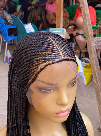 Cornrow Braid Wig - 13x6 Lace Frontal - Laraba Poshglad Braided Wigs