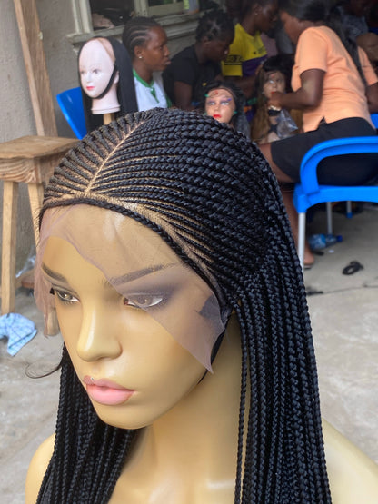 Cornrow Braid Wig - 13x6 Lace Frontal - Laraba Poshglad Braided Wigs