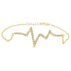 Genuine .10ct Diamond Bracelet 14KT Yellow Gold